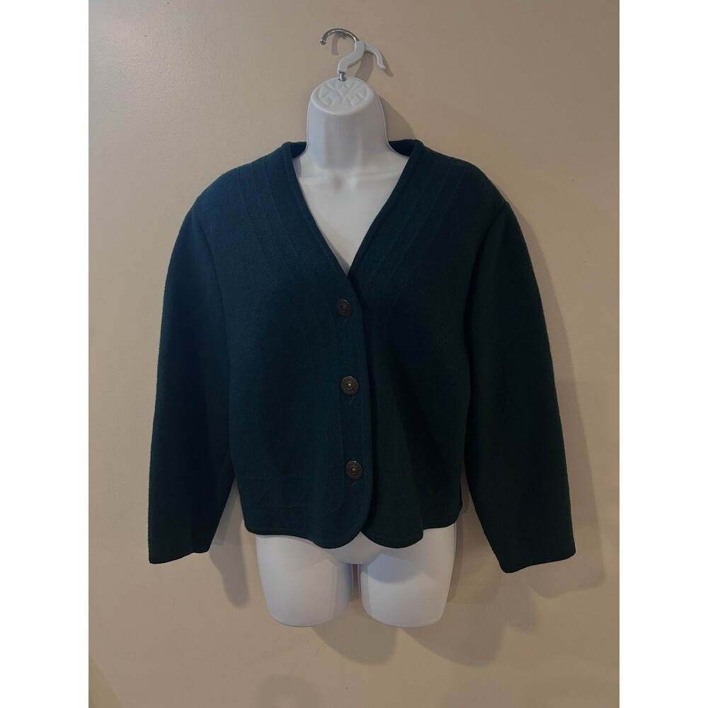 Geiger Vintage Pure Wool Sweater cardigan 42 Cottagecore Austria Preppy 10/12